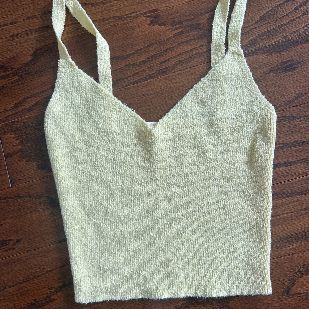 Pacsun crochet yellow tank top Size XS #summer